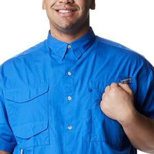 Columbia Standard Men’s Bonehead Short-Sleeve Work Shirt, Comfortable and Breathable, Vivid Blue, X-Large