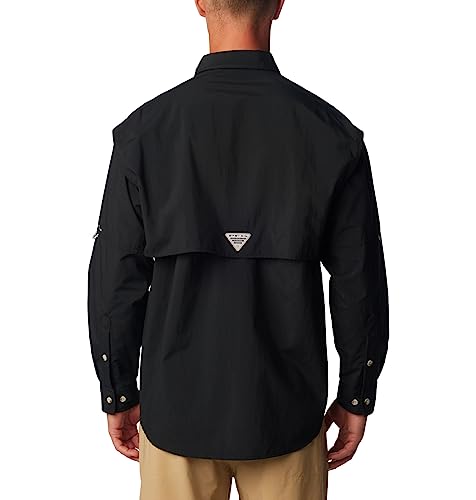 Columbia Men’s PFG Bahama™ II Long Sleeve Shirt, Black, Medium