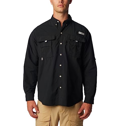 Columbia Men’s PFG Bahama™ II Long Sleeve Shirt, Black, Medium