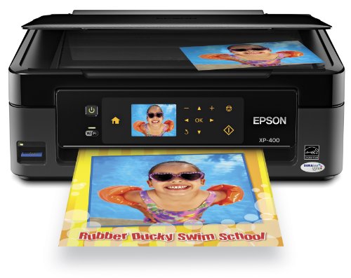 Epson Expression Home XP-400 Wireless All-in-One Color Inkjet Printer, Copier, Scanner. Prints from Tablet/Smartphone. AirPrint Compatible (C11CC07201)