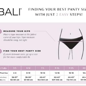 Bali Women's Stretch Brief Panty, Black, XXX-Large/10