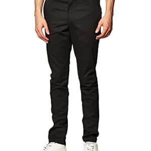 Dickies Men's Slim Skinny Fit Work Pant, Black, 38x30