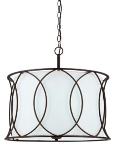 canarm ich320a03orb20 monica 3-light chandelier, 20.5" x 20.5" x 17.5", oil rubbed bronze