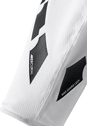 Nike Unisex's NK Guard Lock Elite SLV Soccer Sleeves, White/Black/Black, L