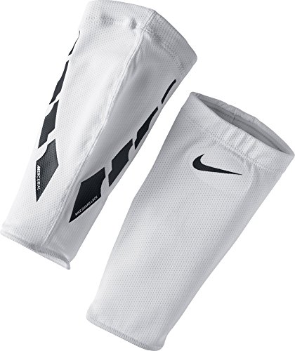 Nike Unisex's NK Guard Lock Elite SLV Soccer Sleeves, White/Black/Black, L