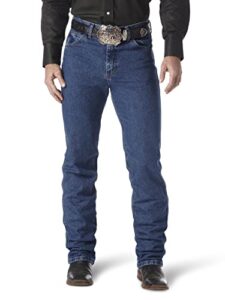 wrangler men's premium performance cowboy cut slim fit jean, dark stone, 32w x 34l