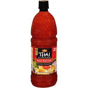 thai kitchen sweet red chili sauce, 33.82 oz - one 33.82 ounce jar of sweet chili sauce, perfect on seafood, wings, vegetables, pizza and more