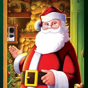 Beistle Santa Claus Door Cover, 5’ x 30” – Plastic for Indoor & Outdoor Use, St Nick Print – Easily Display – Christmas Party Decorations & Holiday Decor