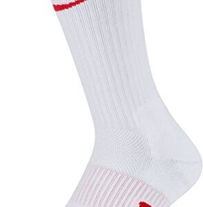 Nike Elite Crew Basketball Socks (Medium, White/Red)