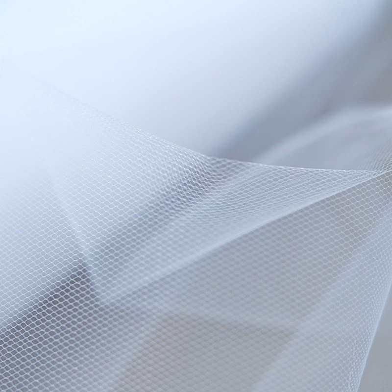 BalsaCircle 12-Inch x 300 feet White Tulle Fabric by The Bolt - Sewing DIY Craft Wedding Party Favors Decorations Costume Supplies