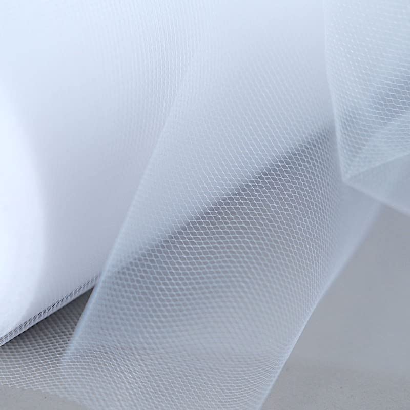 BalsaCircle 12-Inch x 300 feet White Tulle Fabric by The Bolt - Sewing DIY Craft Wedding Party Favors Decorations Costume Supplies