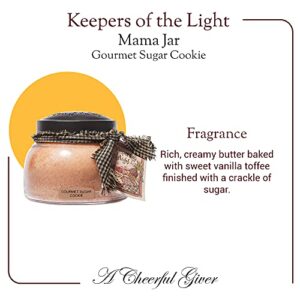 A Cheerful Giver - Gourmet Sugar Cookie Mama Scented Glass Jar Candle (22oz) with Lid & True to Life Fragrance Made in USA