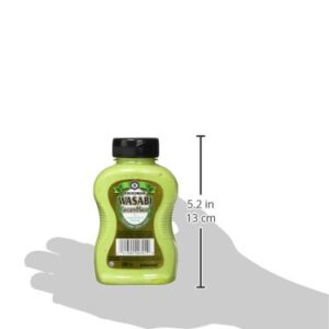 Kikkoman – Wasabi Sauce Great for Sandwiches & Dipping - All-Purpose Seasoning Spiciness Dishes Sushi, Sashimi – Sealed Packed Bottle - 9.25 oz (Pack of 1), Green