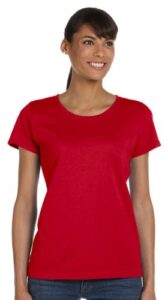 fruit of the loom ladies' 5 oz., hd cotton™ t-shirt m true red