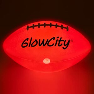 glowcity glow in the dark football - light up, official size footballs - led lights and pre-installed batteries included﻿