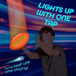 GlowCity Glow in The Dark Football - Light Up, Official Size Footballs - LED Lights and Pre-Installed Batteries Included﻿