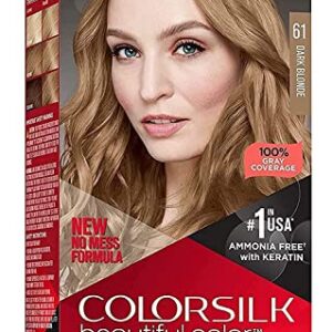 Revlon ColorSilk Beautiful Color, Dark Blonde [61], 1 Count