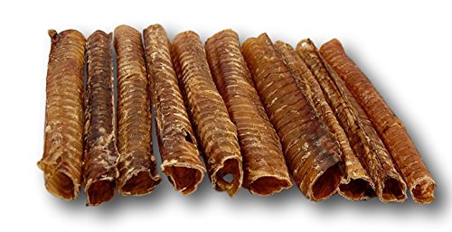 Top Dog Chews – 12” Beef Trachea Dog Chews 10 Pack, American, All Natural, Single Ingredient Dog Treat, Promotes Joint, Hip & Dental Health, High in Protein for Medium & Large Dogs