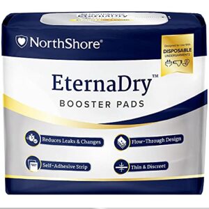 northshore eternadry booster pads for men and women with adhesive, large, pack/30