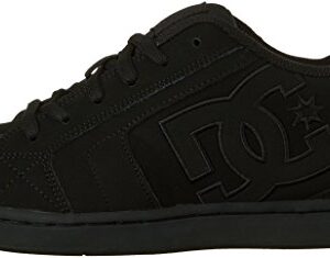 DC mens Net Skate Shoe, Black/Black/Black, 9 US