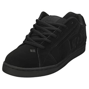 dc mens net skate shoe, black/black/black, 9 us