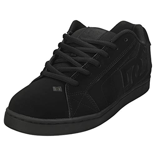 DC mens Net Skate Shoe, Black/Black/Black, 9 US