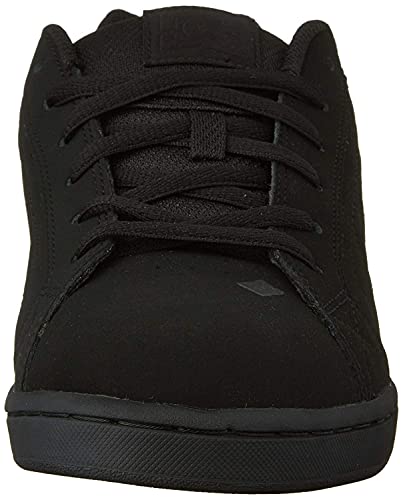 DC mens Net Skate Shoe, Black/Black/Black, 9 US