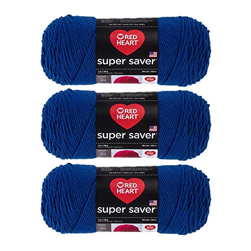 Red Heart Super Saver Yarn (3-Pack) Royal E300-385