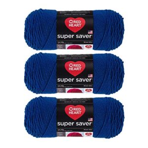 red heart super saver yarn (3-pack) royal e300-385