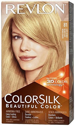 Revlon ColorSilk Beautiful Color, 81 Light Blonde1 kit (Pack of 4)