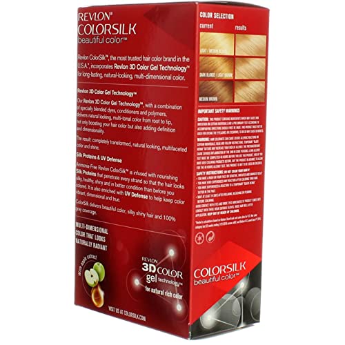 Revlon ColorSilk Hair Color 70 Medium Ash Blonde 1 Each ( Pack of 4)