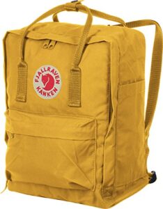 fjallraven women's kanken backpack, ochre, yellow, one size