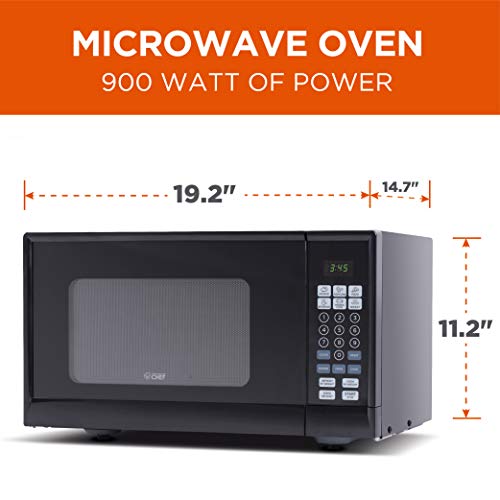 Commercial Chef CHM990B Countertop Microwave Oven, 19.3 x 14.7 x 11.2 Inches, Black