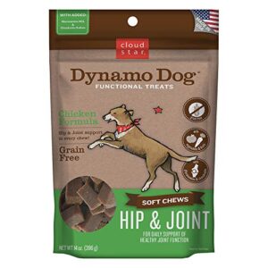 cloud star dynamo dog hip & joint soft chew treats chicken formula - grain free - 14 oz (20132)