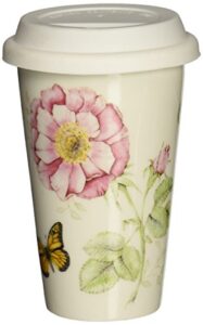 lenox 837583 butterfly meadow thermal travel mug, multicolor, 1 count (pack of 1)