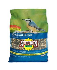 audubon park 12230 songbird blend wild bird food, 5.5-pounds, 4.5 lb, green