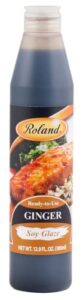 roland foods ginger soy glaze, specialty imported food, 12.9-ounce bottle