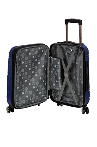 Rockland Melbourne Hardside Expandable Spinner Wheel Luggage, Blue, Carry-On 20-Inch