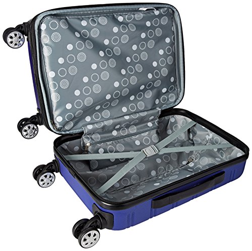 Rockland Melbourne Hardside Expandable Spinner Wheel Luggage, Blue, Carry-On 20-Inch