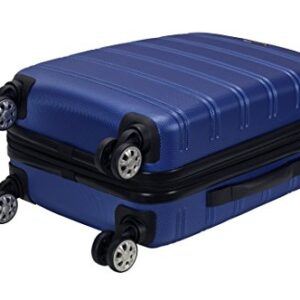 Rockland Melbourne Hardside Expandable Spinner Wheel Luggage, Blue, Carry-On 20-Inch