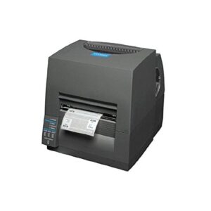 citizen, cl-s631, barcode printer, thermal transfer or direct thermal printing, 4" max, 300 dpi, gray, rs-232c and usb