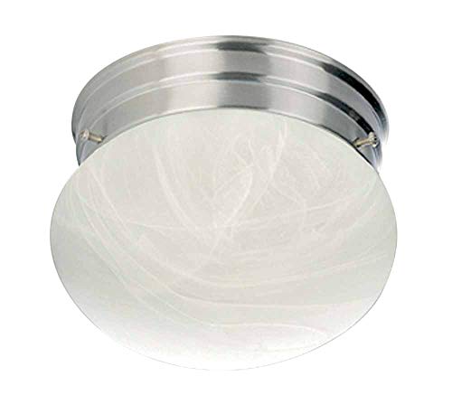 Volume Lighting 7788-79 Volume Lighting V7788 2 Light 9" Flush Mount Ceiling Fixture with White Alabaster Glass Shade