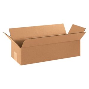 aviditi shipping boxes long 12"l x 4"w x 4"h, 25-pack | corrugated cardboard box for packing, shipping and storage 1244