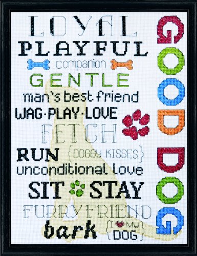 Tobin Good Dog, 9'' x 12' Counted Cross Stitch Kit, Multicolor