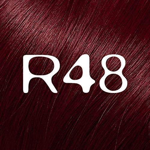 L'Oreal Paris Feria Multi-Faceted Shimmering Permanent Hair Color, R48 Red Velvet (Intense Deep Auburn), Pack of 1, Hair Dye