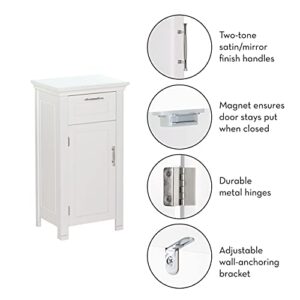 RiverRidge 06-037 Somerset Single Door Floor Storage Cabinet, White