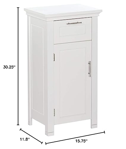 RiverRidge 06-037 Somerset Single Door Floor Storage Cabinet, White