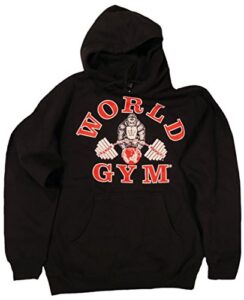 world gym w850 hoodie (xl, black)