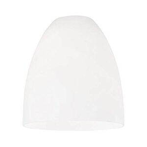 white glass bell shade - lipless with 1-5/8-inch fitter opening