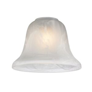 alabaster glass bell shade - 1-5/8-inch fitter opening